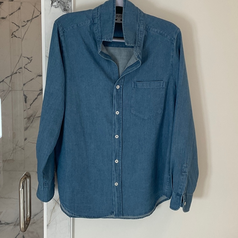 PuraCashmere Classic Denim Button Up - M